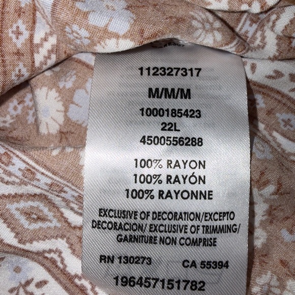 Wrangler Retro Tan Patterned Top - Picture 4 of 5